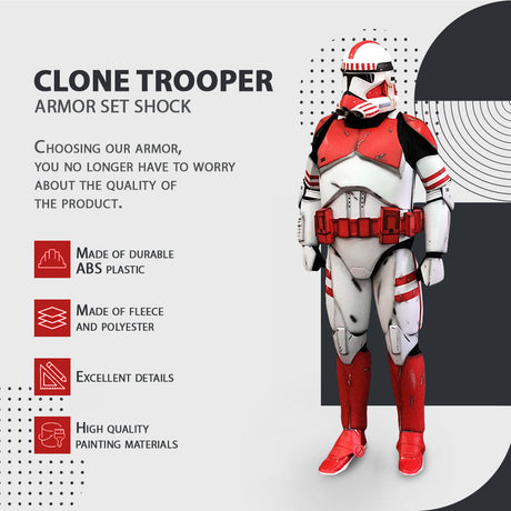 Shock Clone Trooper Cosplay Armor Costume