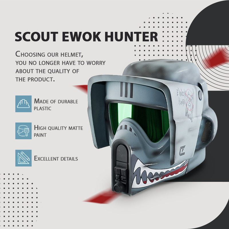 Ewok Hunter Scout Helmet from Star Wars / Cosplay Helmet / Star Wars Helmet Cyber Craft