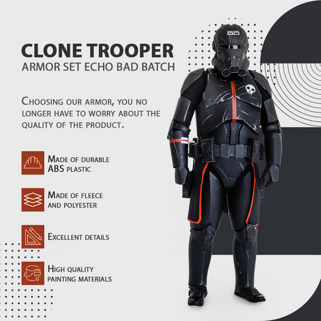 Echo Bad Batch Clone Trooper Cosplay Armor Costume