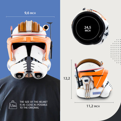 Commander Cody Clone Trooper 2 Weathered Helmet from Star Wars / Cosplay Helmet / Commander Helmet / Star Wars Helmet Cyber Craft