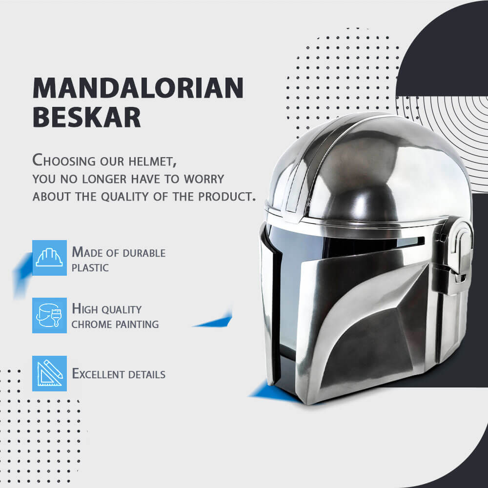 Mandalorian Helmet Beskar from Star Wars: The Mandalorian Series / Cosplay Helmet / Star Wars Helmet Cyber Craft