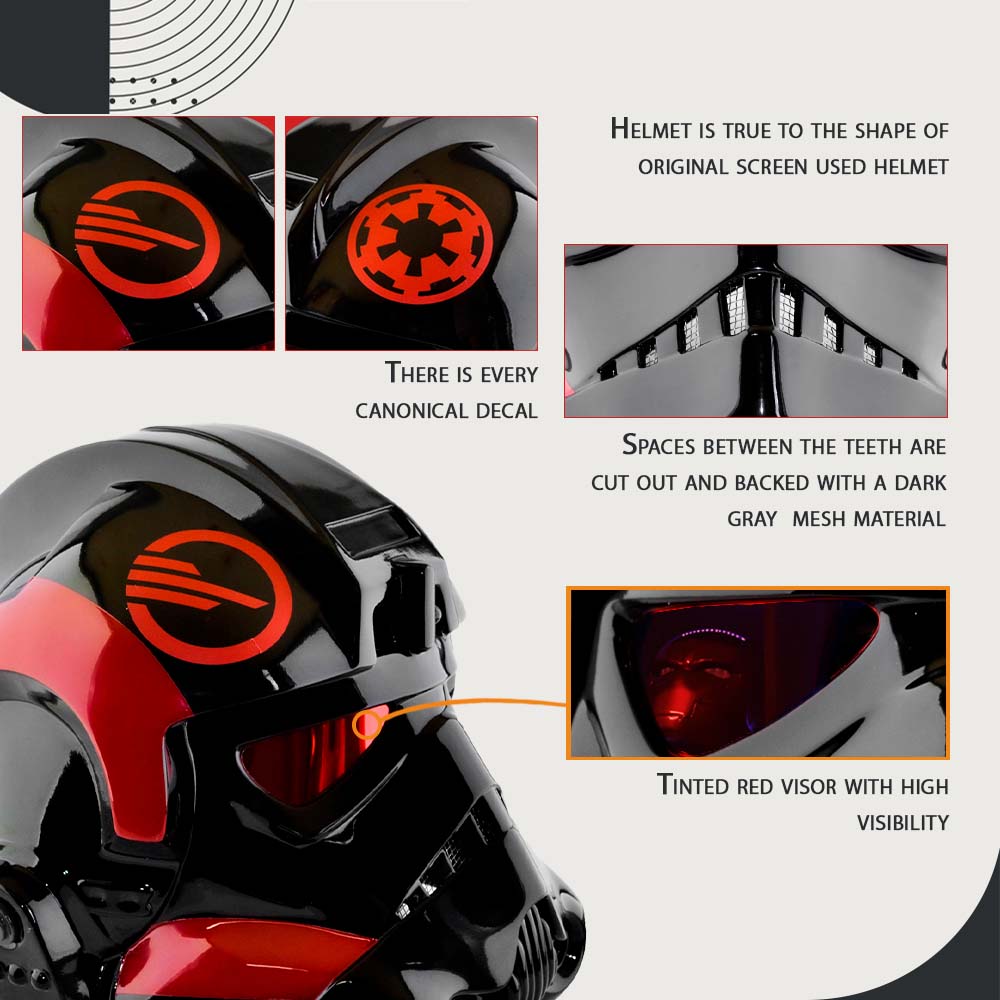 Tie Pilot Inferno Squad Helmet from Star Wars Series / Cosplay Helmet / Battlefront 2 Helmet / Star Wars: Battlefront 2 / Star Wars Helmet Cyber Craft