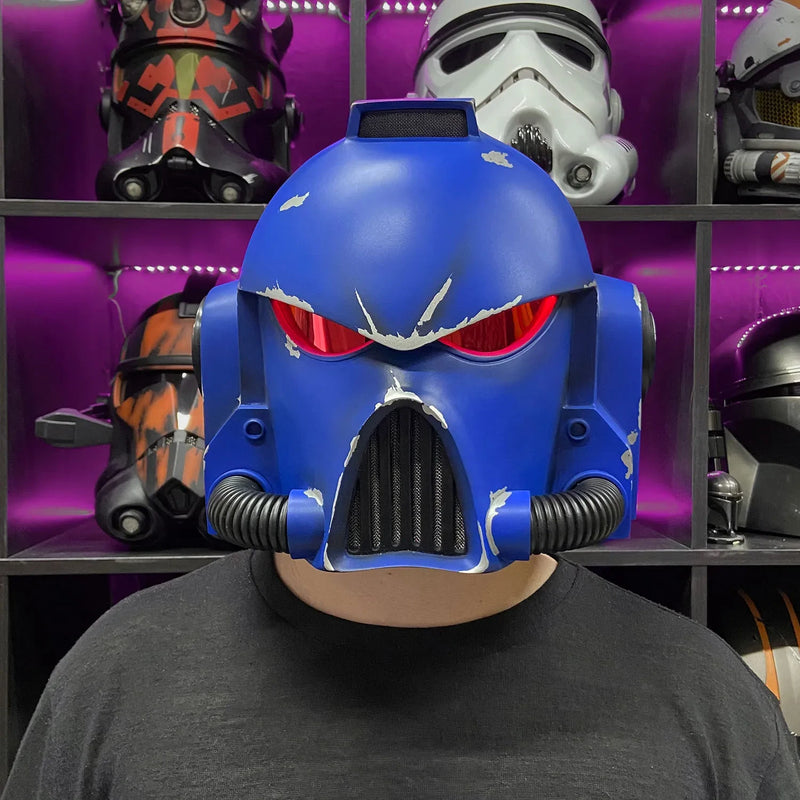 Space Marine Ultramarines Mk VII Helmet from Warhammer 40k