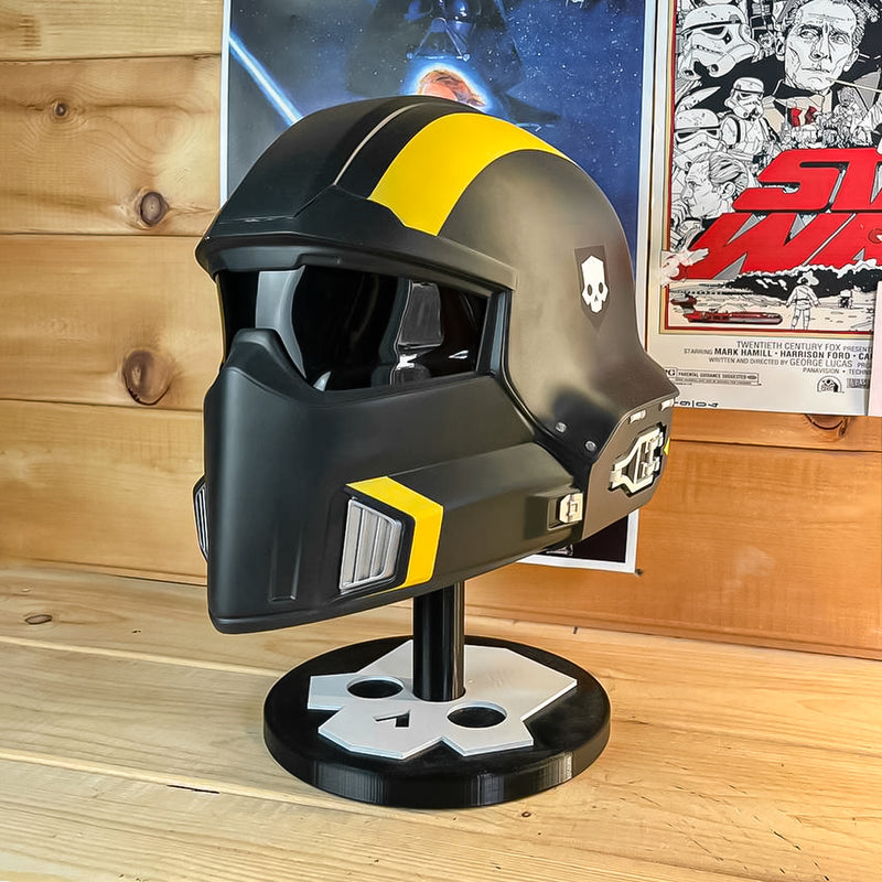 Helmet Stand - Black with Helldivers Logo