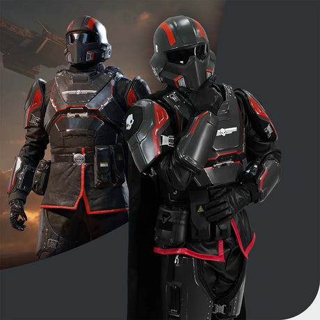 Helldivers B-01 Cosplay Costume - Red