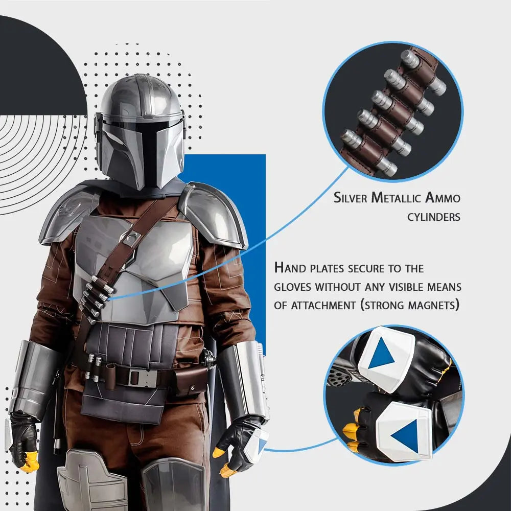 Star Wars Mandalorian Cosplay FULL Armor with Jetpack & Helmet