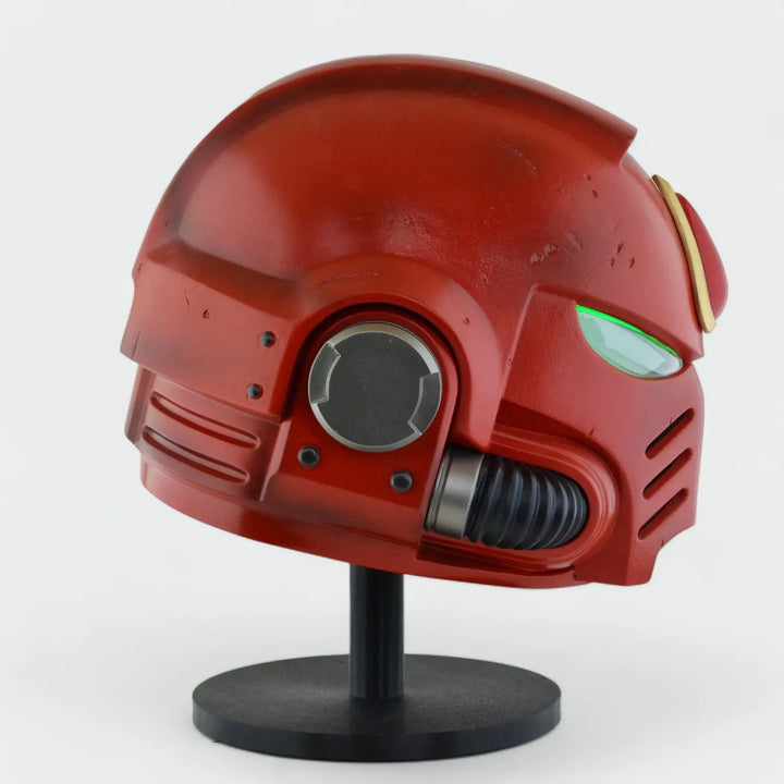 Space Marine Blood Angels Tactical Mk X Helmet with Red Drop