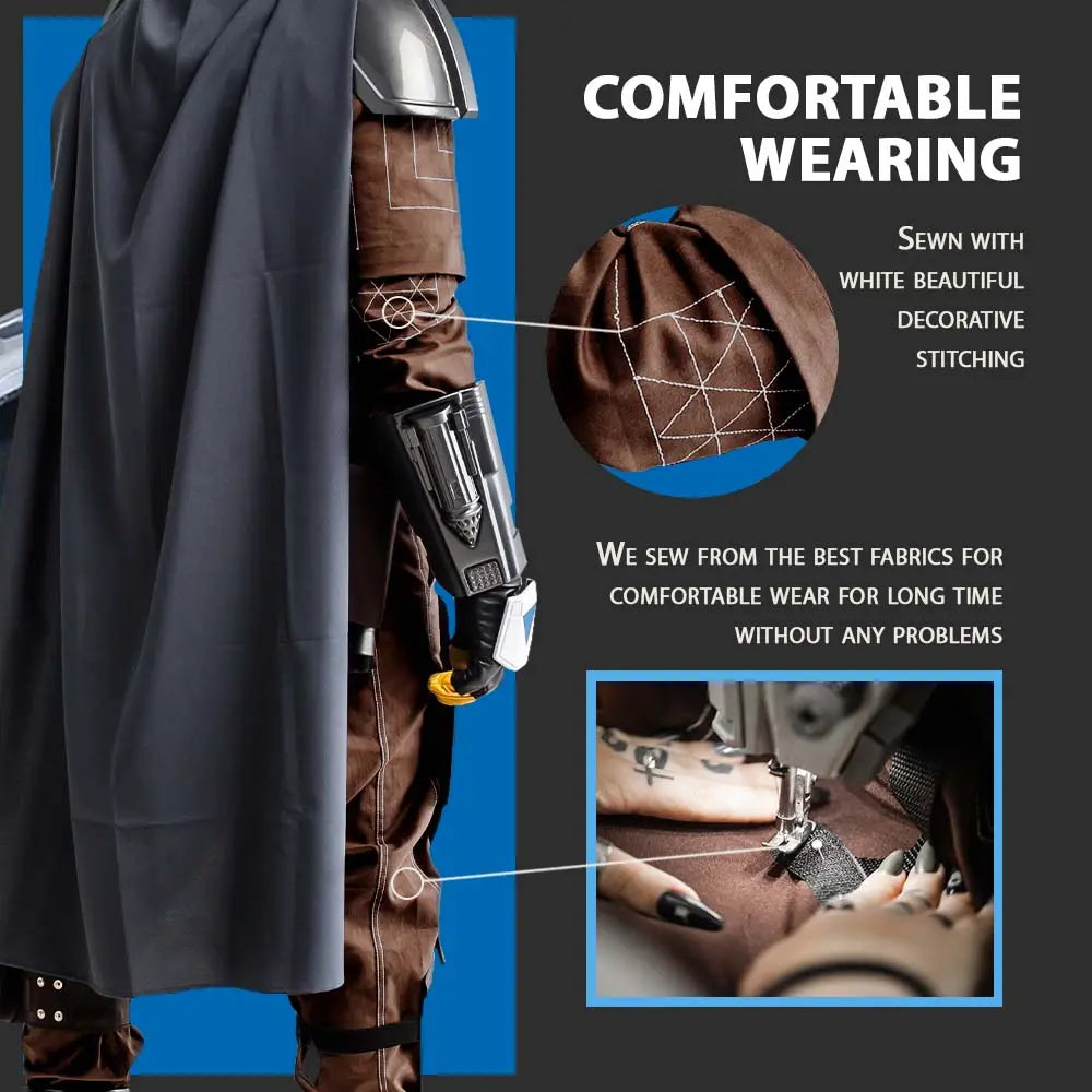Cybercraft Star Wars Mandalorian Cosplay FULL Armor with Jetpack & Helmet – Cyber ...