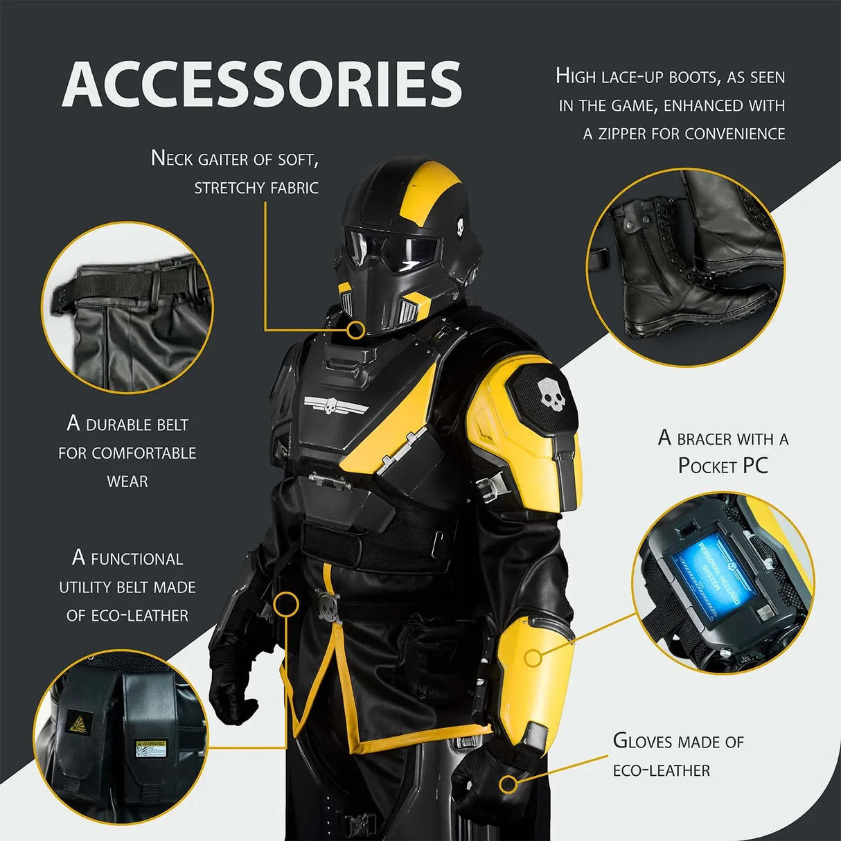 Helldivers B-01 Cosplay Costume - Left Line