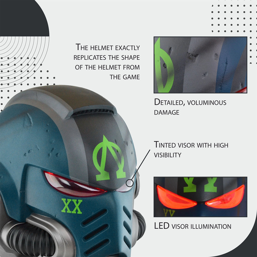 Space Marine Alpha Legion Mk X Tactical Helmet