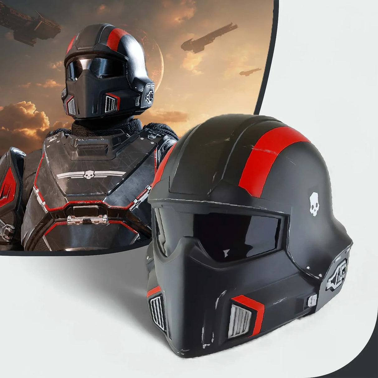 Helldivers 2 B-01 Tactical - Red Helmet
