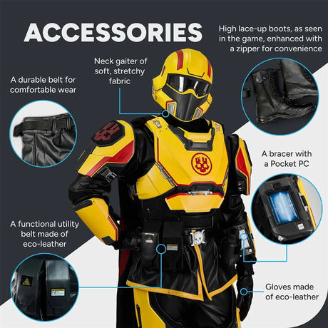 Helldivers 2 Chaosdiver Gold Eagle Cosplay Costume