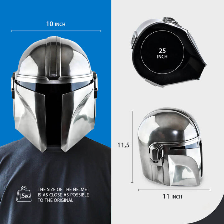 Mandalorian Helmet Beskar from Star Wars: The Mandalorian Series / Cosplay Helmet / Star Wars Helmet Cyber Craft