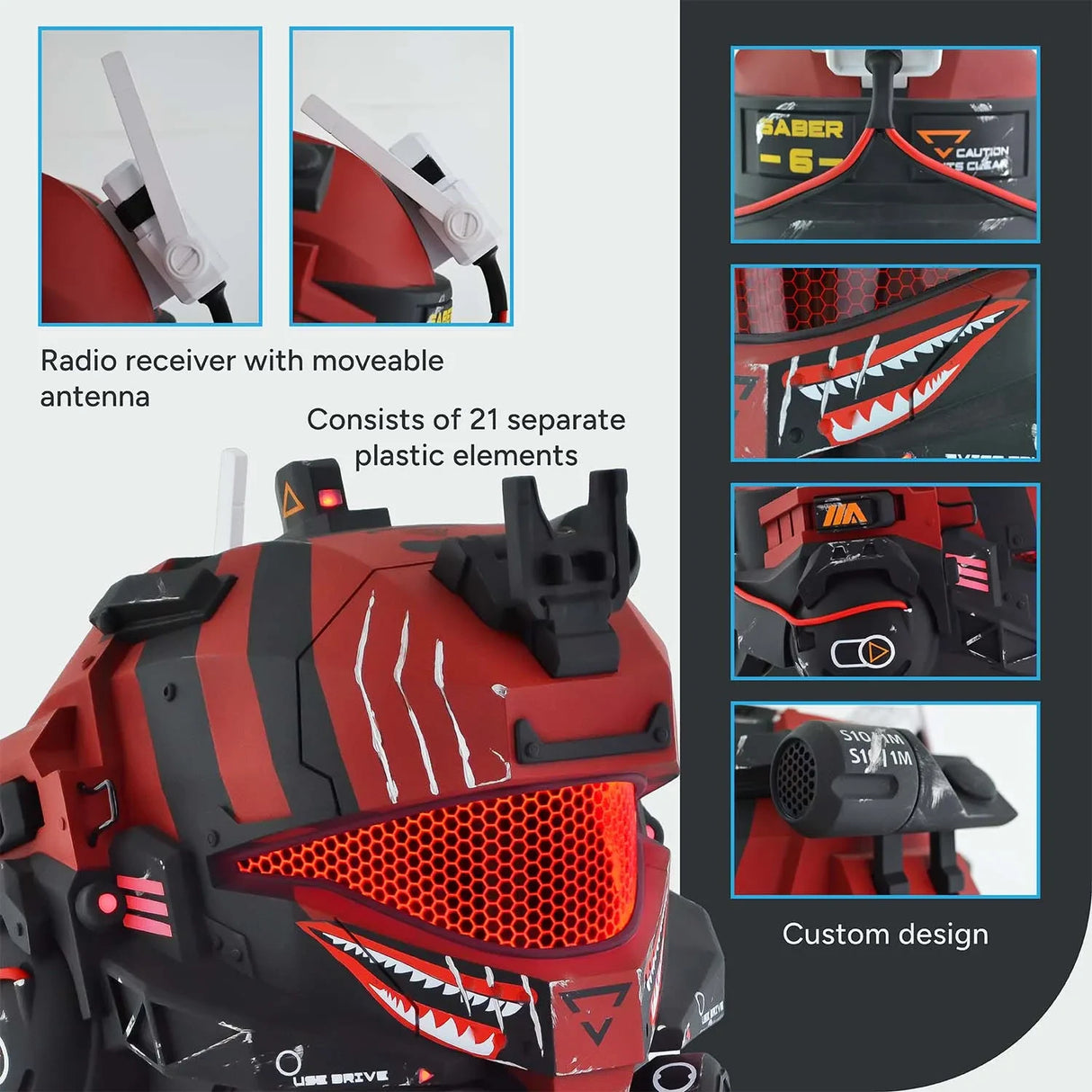 Titanfall 2 Pulse Blade Pilot Helmet - Shark Red