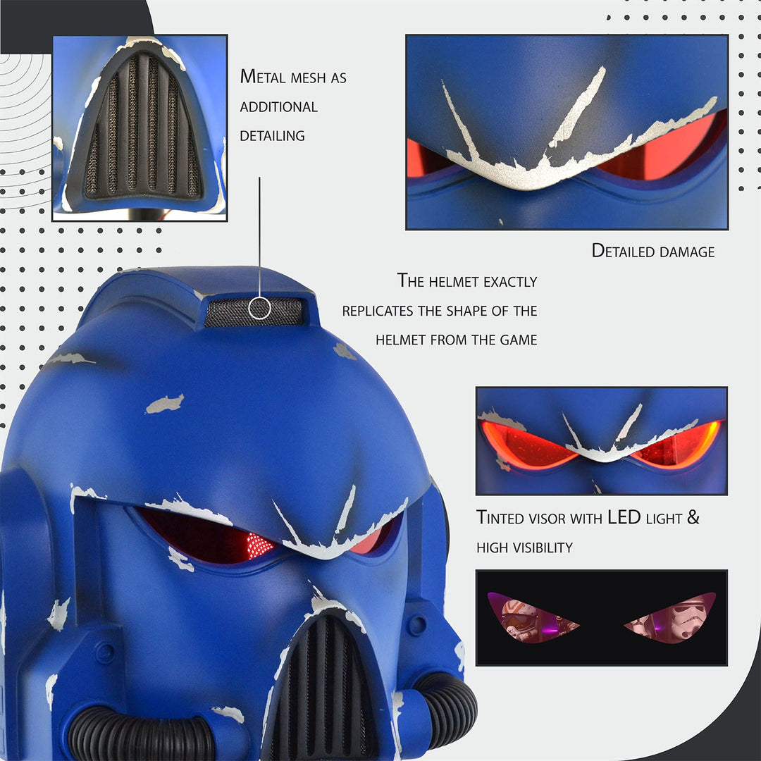 Space Marine Ultramarines Mk VII Helmet from Warhammer 40k