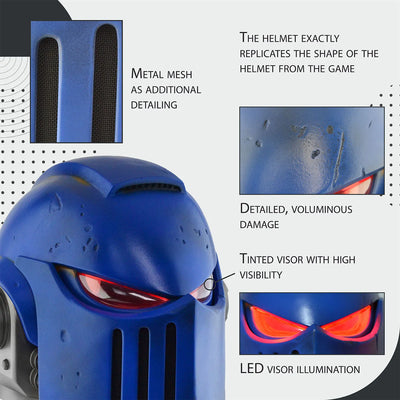 Space Marine Ultramarines MK X Bulwark Helmet