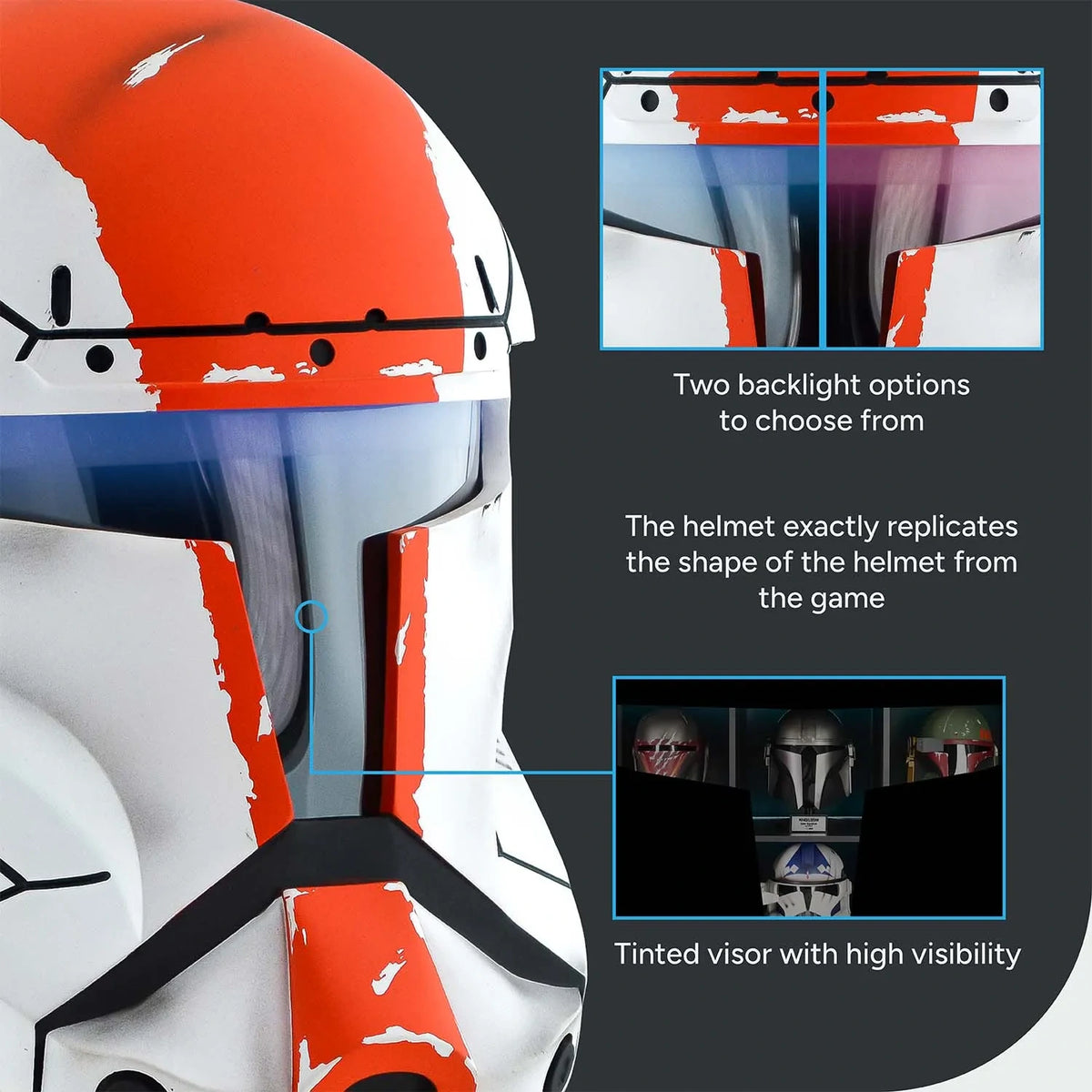 Republic Commando - Boss Helmet with LED (RGB available)
