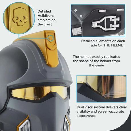 Helldivers 2 DP-40 Hero of The Federation Helmet