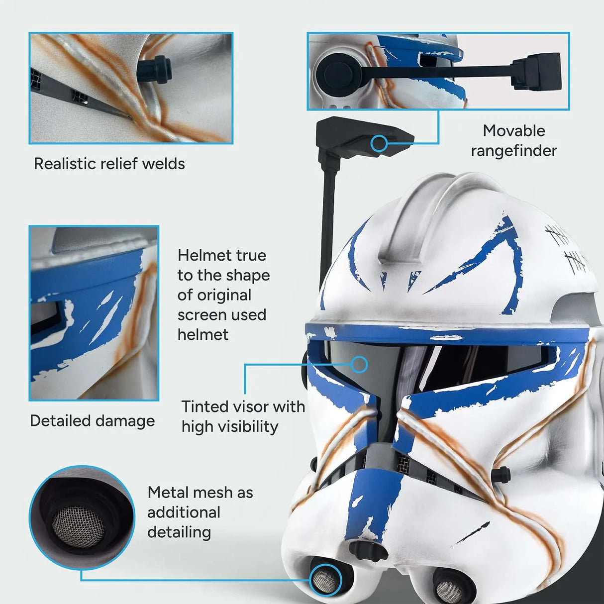 Captain Rex Realistic 501 Legion Helmet