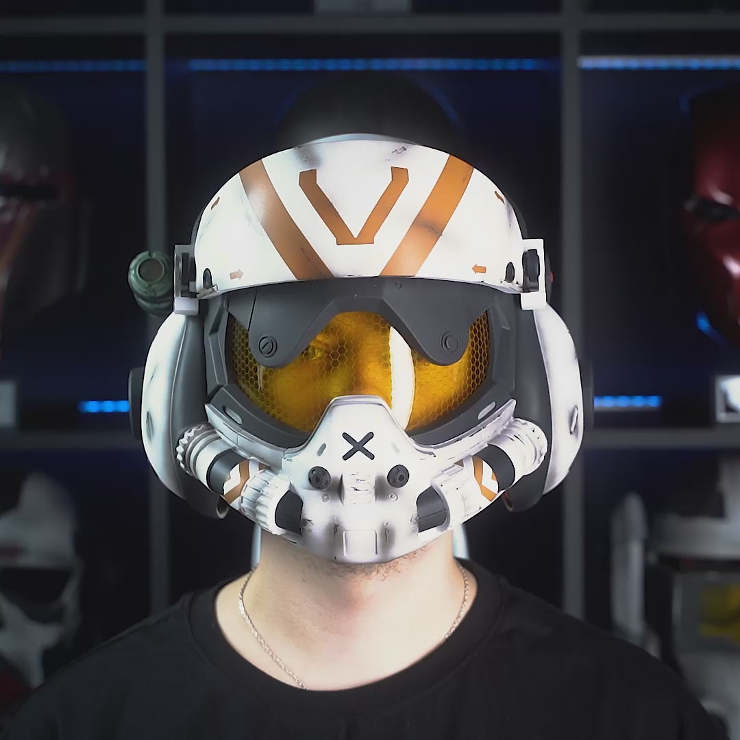 Titanfall 2 Viper Pilot Damage Helmet