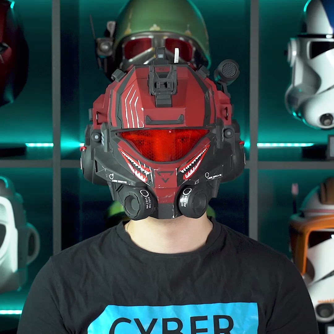 Titanfall 2 Pulse Blade Pilot Helmet - Shark Red