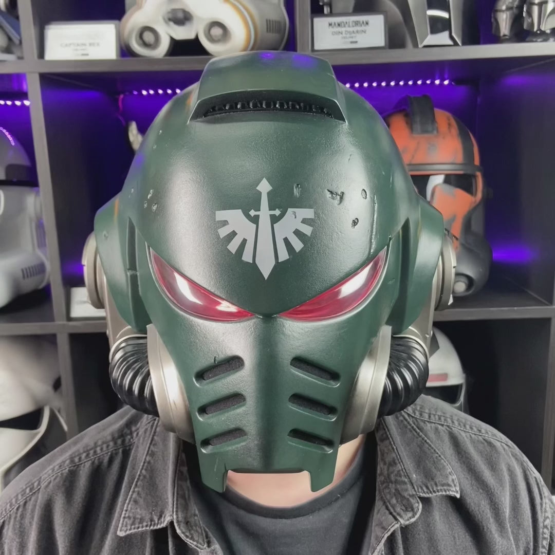 Space Marine Dark Angels Old Mk X Tactical Helmet