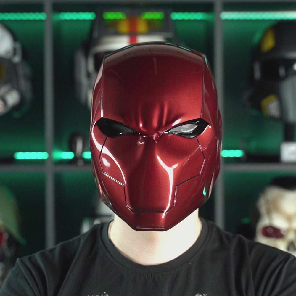 Red Hood Helmet with LED lights
