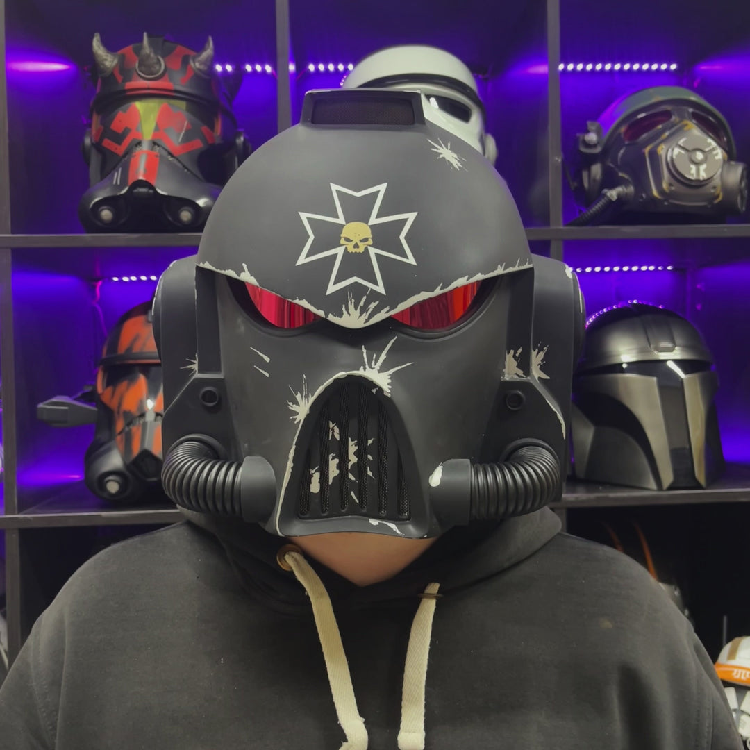 Space Marine Black Templars Mk VII Helmet from Warhammer 40k