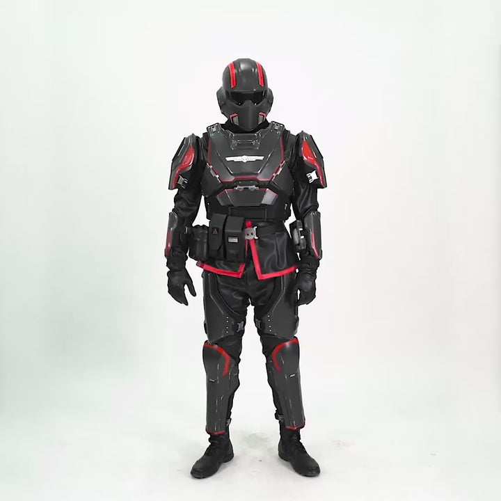 Helldivers B-01 Cosplay Costume - Red
