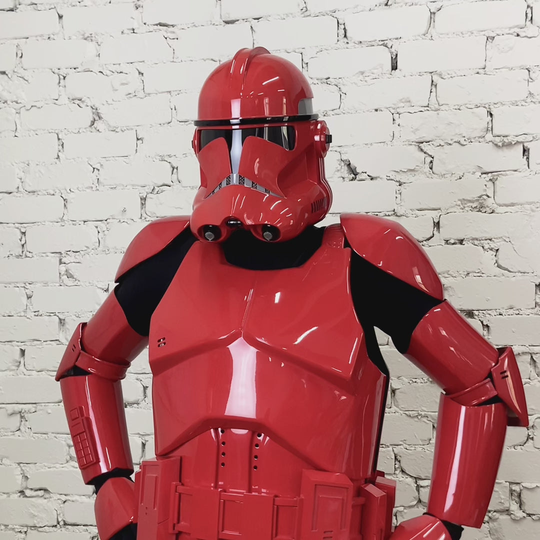 Red Clone Trooper Cosplay Armor Costume