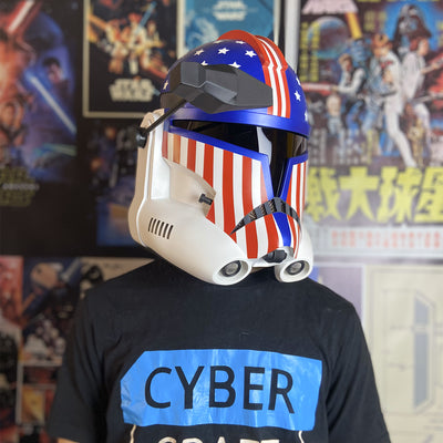 Captain Rex USA Flag Helmet - with Emblem