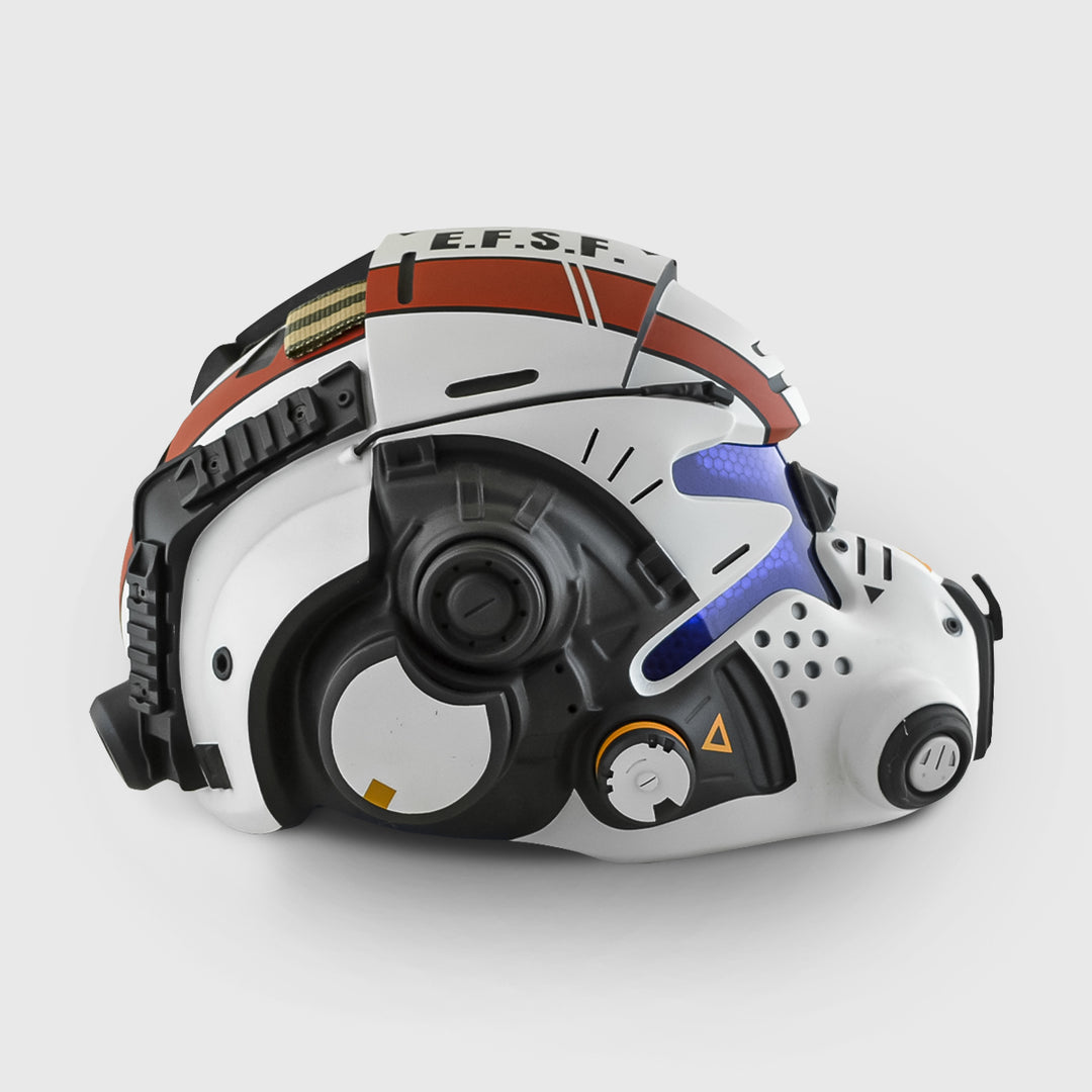 Titanfall Jack Cooper's Helmet with LED - White Edition | Exclusive White LED Gaming Helmet for Collectors