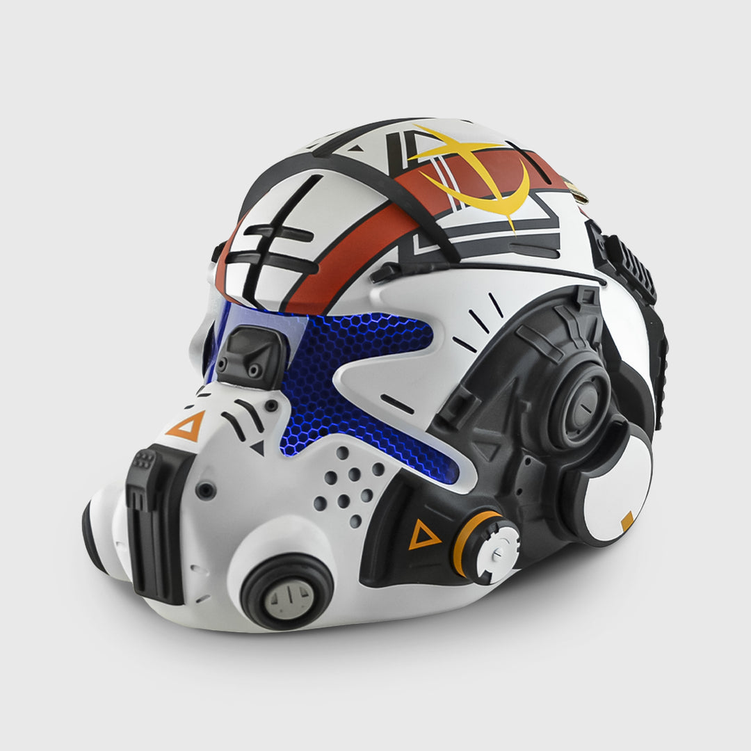 Titanfall Jack Cooper's Helmet with LED - White Edition | Exclusive White LED Gaming Helmet for Collectors