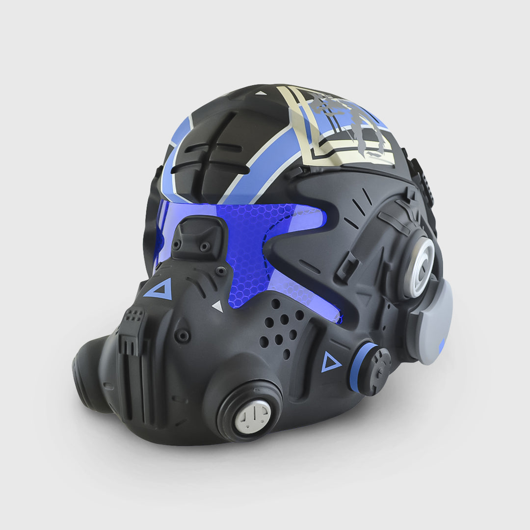 Titanfall Jack Cooper's Helmet with LED - Blue Edition | Exclusive Blue LED Gaming Helmet for Collectors