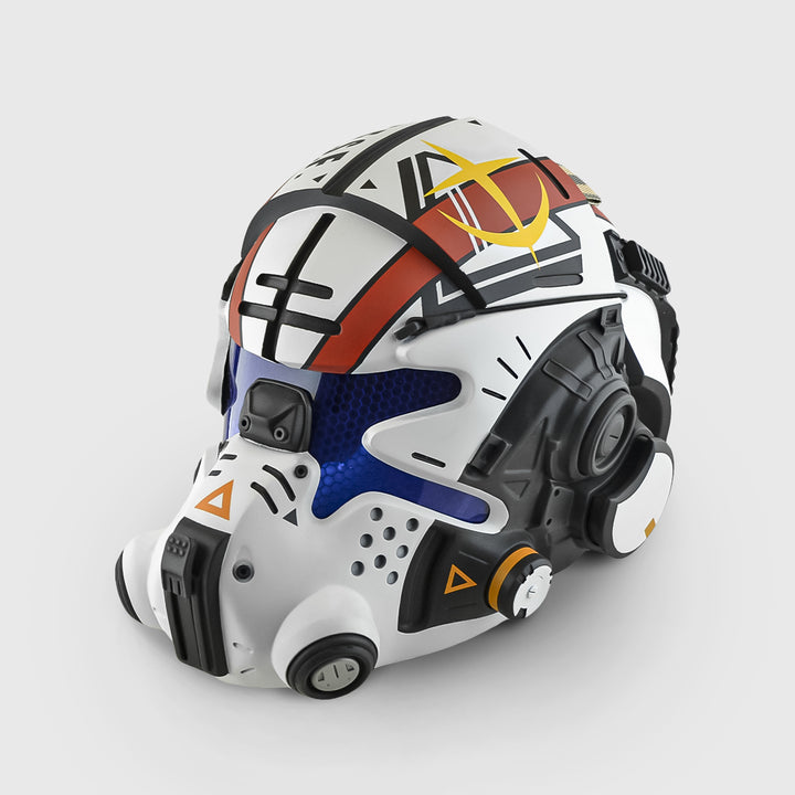 Titanfall Jack Cooper's Helmet with LED - White Edition | Exclusive White LED Gaming Helmet for Collectors