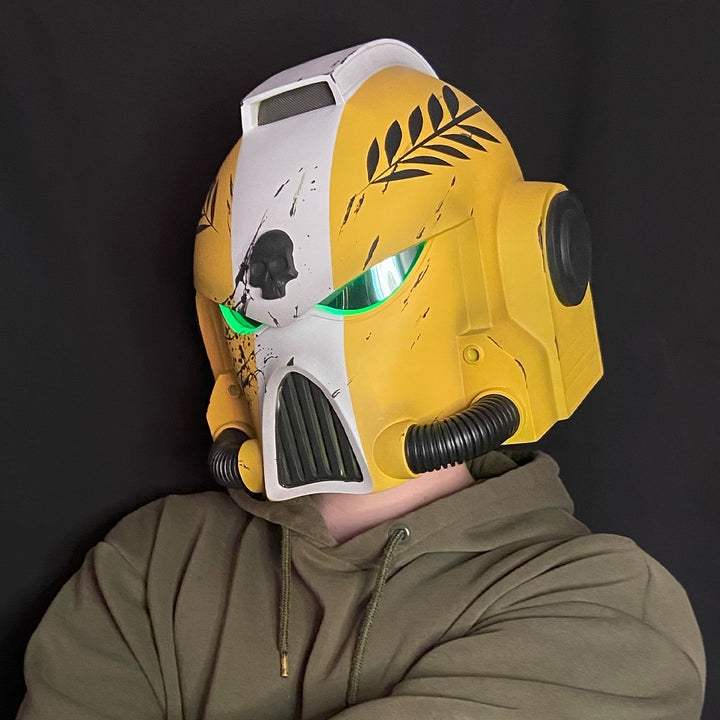 Space Marine Imperial Fists Mk VII Helmet from Warhammer 40k