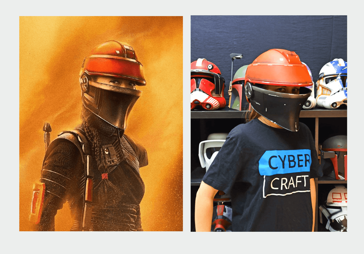 Fennec Shand Helmet from Star Wars The Book of Boba Fett Series / Star Wars / Cosplay Helmet / Star Wars Helmet Cyber Craft