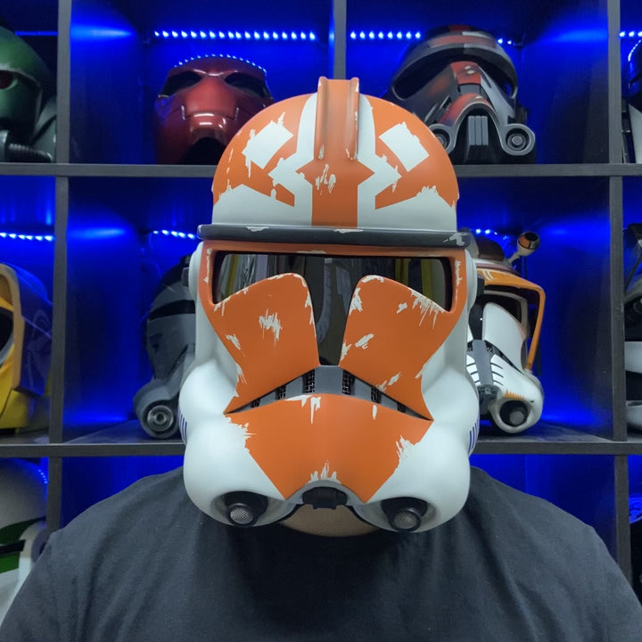 Cracked Ahsoka Clone Trooper Phase 2 Helmet 332nd Company from Star Wars / Cosplay Helmet / Clone Wars / Star Wars Helmet Cyber Craft