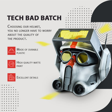 Tech Bad Batch Helmet from Star Wars / Cosplay Helmet / The Bad Batch / Star Wars Helmet Cyber Craft