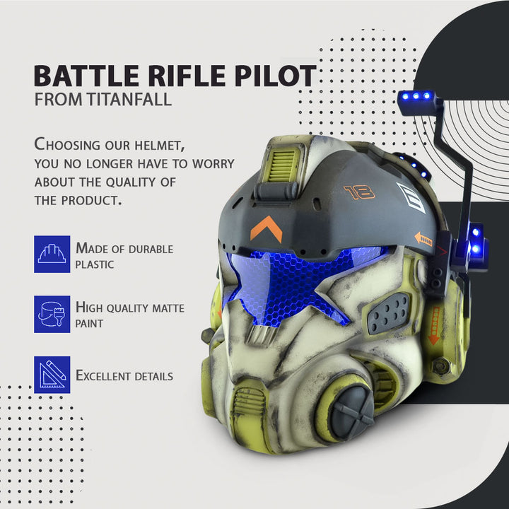 Titanfall Battle Rifle Pilot Classic Helmet / Cosplay Helmet / Game Helmet / Battle Rifle Helmet from Titanfall Cyber Craft