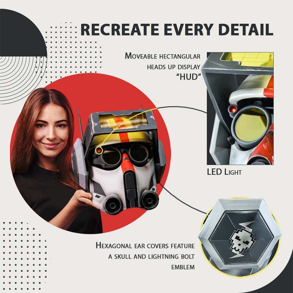 Tech Bad Batch Helmet from Star Wars / Cosplay Helmet / The Bad Batch / Star Wars Helmet Cyber Craft