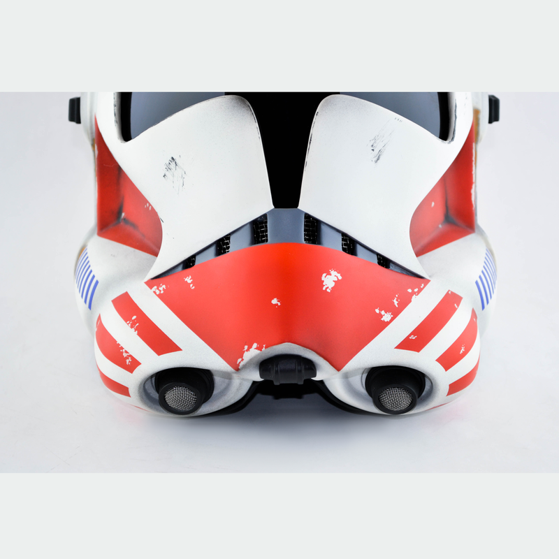 Shock Clone Trooper Phase 2 Weathered Helmet from Star Wars / Cosplay Helmet / Clone Wars Phase 2 Helmet / Star Wars Helmet Cyber Craft