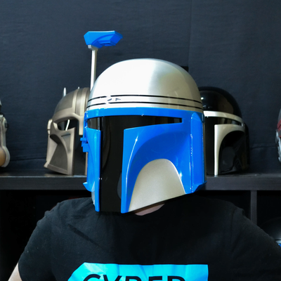 Jango Fett Clean and Damaged Helmets from Star Wars / Cosplay Helmet / Mandalorian Helmet / Star Wars Helmet Cyber Craft