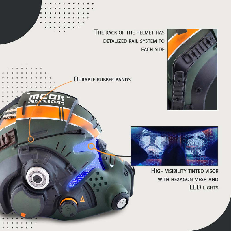Jack Cooper Helmet with LED from Titanfall 2 / Titanfall Helmet / Game Helmet / Cosplay Helmet / Vanguard Pilot Helmet Cyber Craft