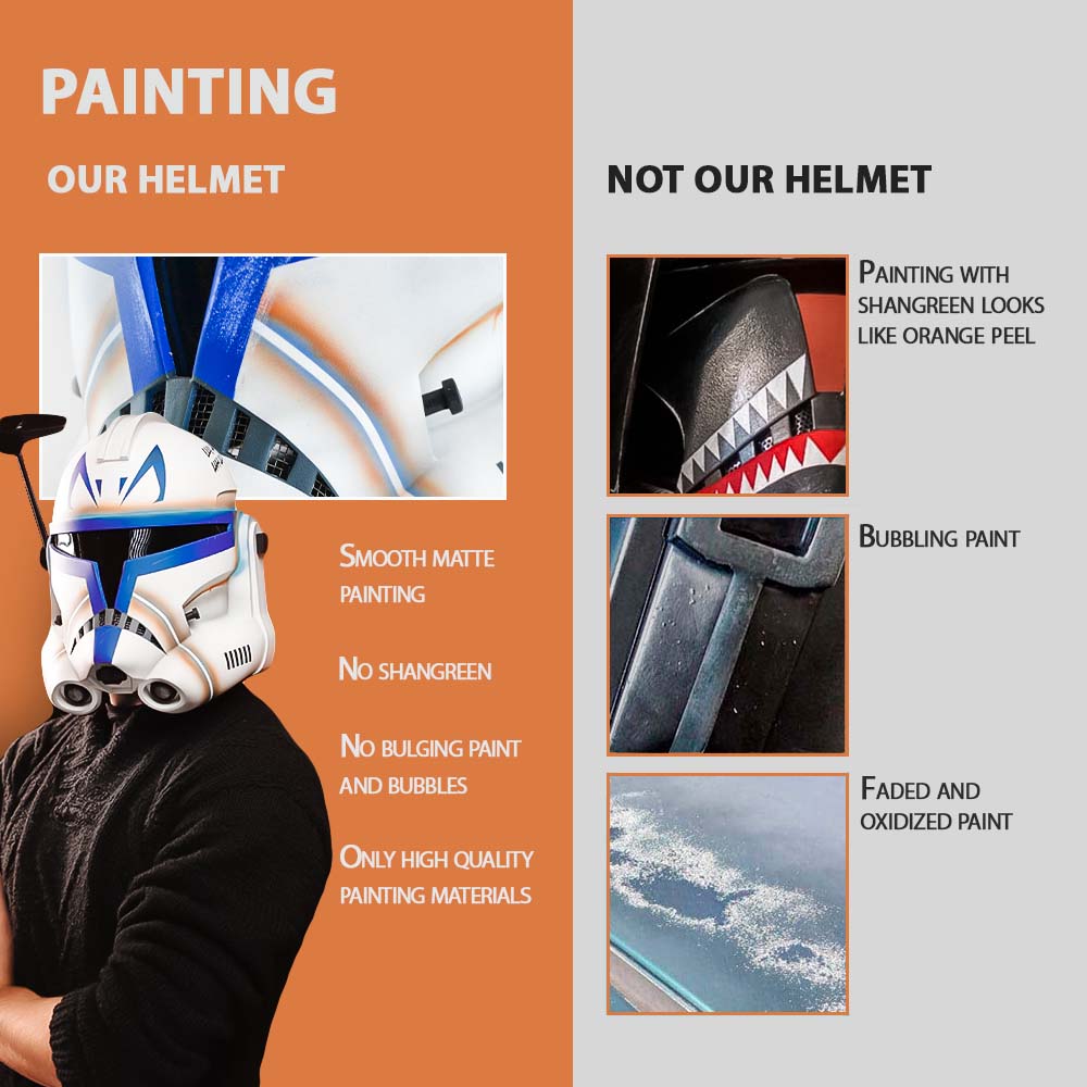 Captain Rex Clone Trooper Phase 2 Helmet from Clone Wars Series from Star Wars / Cosplay Helmet / Commander Helmet / Star Wars Helmet Cyber Craft