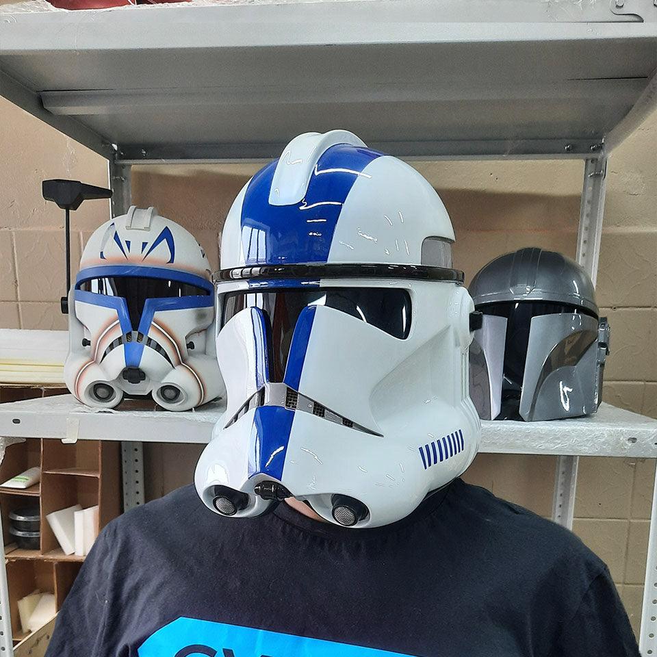 Clean 501 Legion Clone Trooper Phase 2 Helmet from Star Wars / Cosplay Helmet / Clone Wars / Star Wars Helmet Cyber Craft