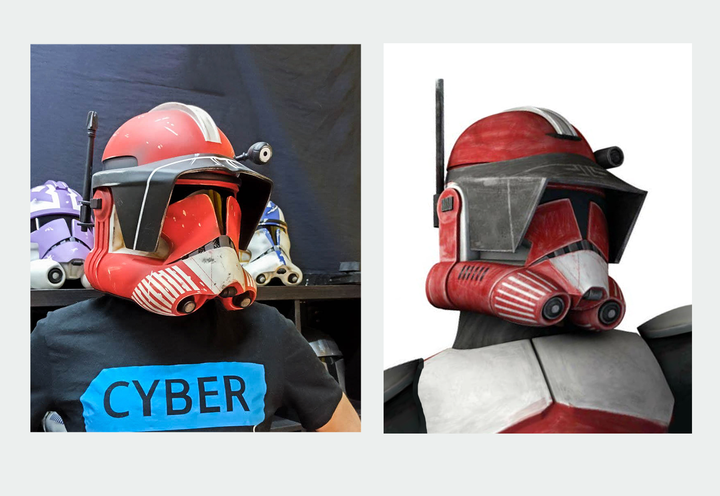 Commander Fox Clone Trooper Phase 2 Helmet from Star Wars / Cosplay Helmet / Coruscant Guard / Clone Wars / Star Wars Helmet Cyber Craft