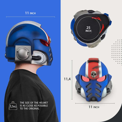 Warhammer 40.000 MK X Helmet / Game Helmet / Cosplay Helmet / Spacemarine Helmet / Warhammer Helmet Cyber Craft