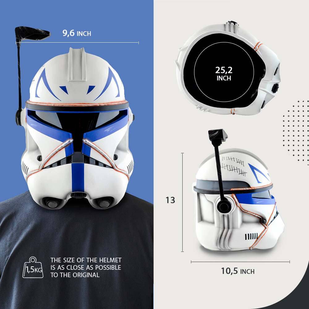 Realistic Captain Rex Clone Trooper Phase 2 Helmet from Star Wars / Cosplay Helmet / Commander Helmet / Star Wars Helmet Cyber Craft