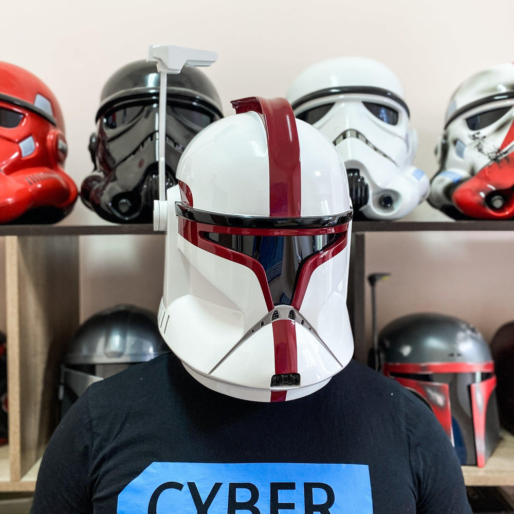 Clone Trooper Phase 1 Captain Helmet from Star Wars / Cosplay Helmet / Clone Wars Phase 1 Helmet / Star Wars Helmet Cyber Craft